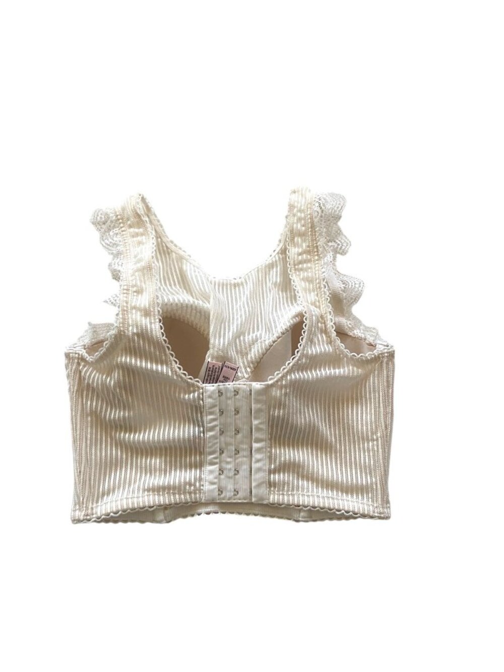 Victoria’s Secret Lace Bustier TopCream Size 32DD Coquette Boho Romantic Spring - Picture 10 of 12